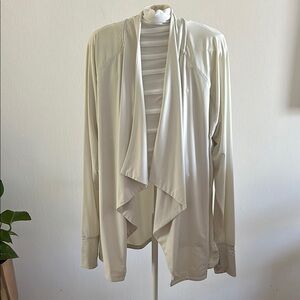 Zuma Cream Open Front Workout Shrug